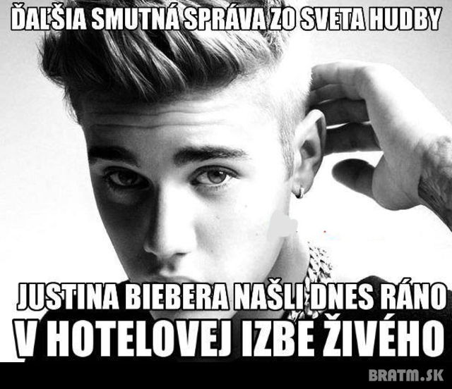 Sprava, ktora asi nepotesi Bieber fans :D