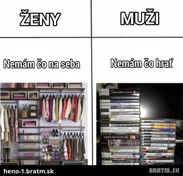 Rozdiel medzi ženami a mužmi :D