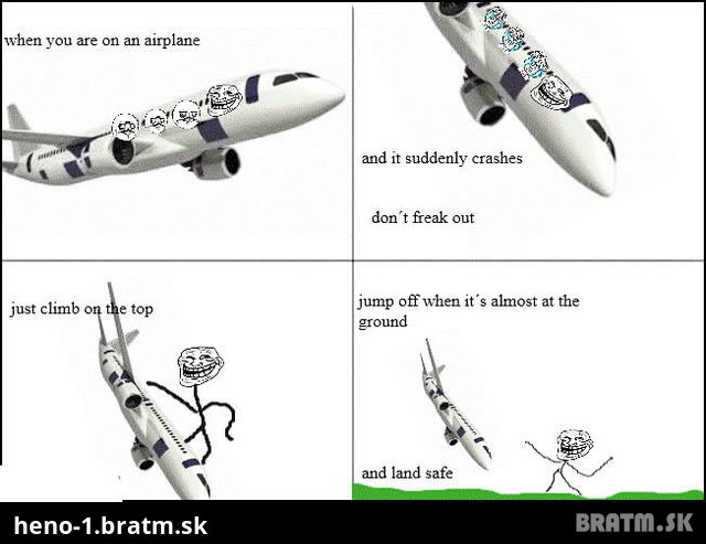 Humorný návod, ako prežiť pád lietadla :D