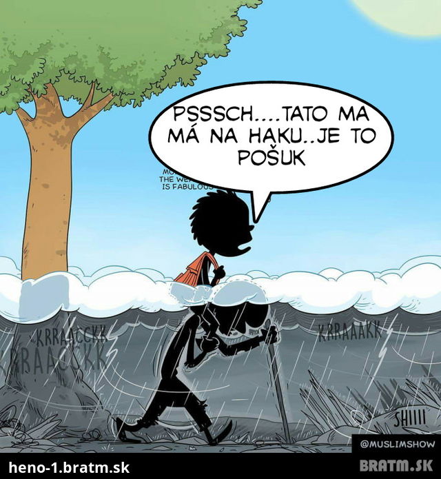 Posolstvo dňa! Vážte si svojho otca. Krásny komix