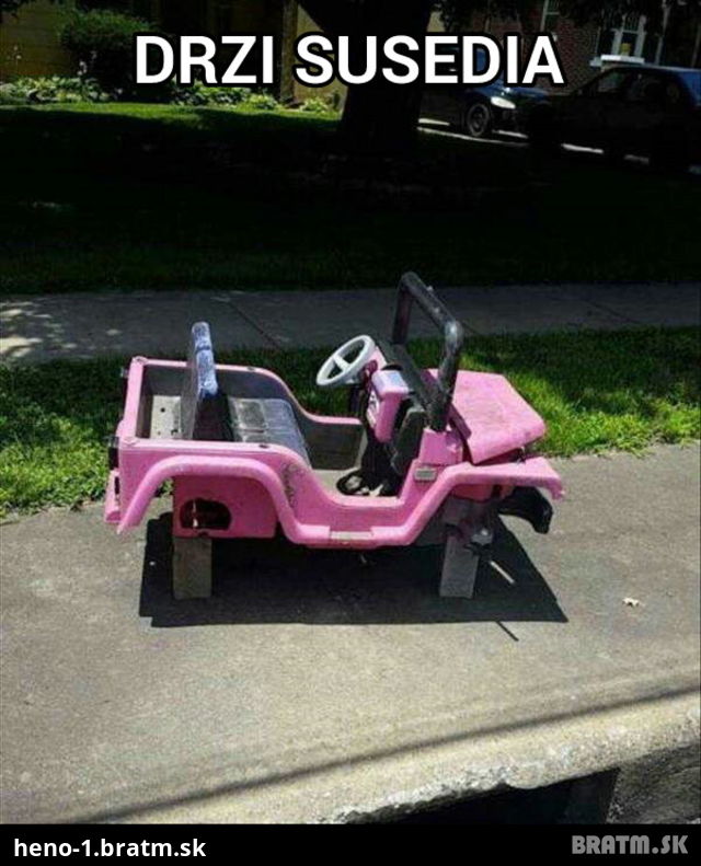 Ked ti dajú auto na špalky :D