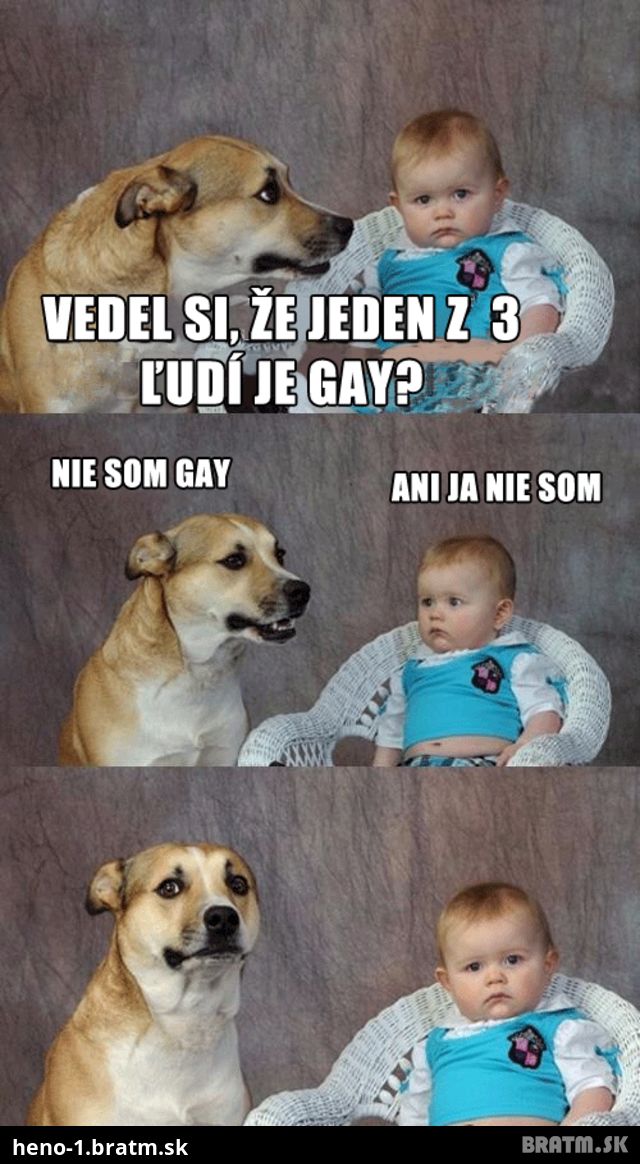 Viete, že každý treti chlap je..... :D