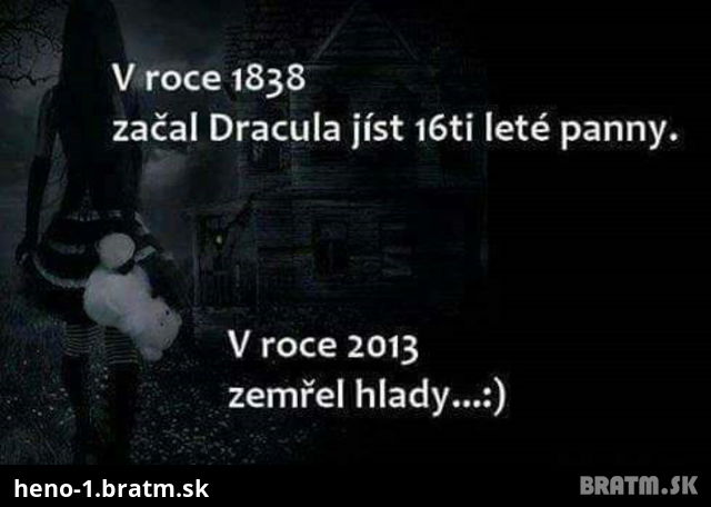 Už vieme na čo zomrel Drakula!