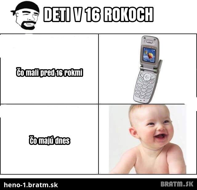 Deti v 16 rokoch kedy a dnes :D