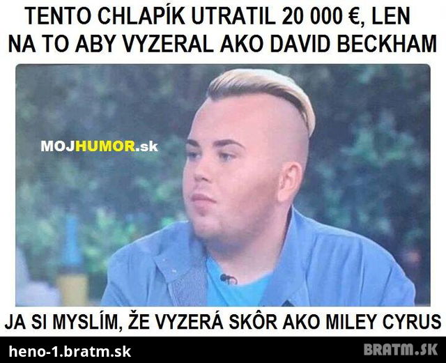 FUTBAL: Chcel sa podobať na Beckhama... ale toto mu moc nevyšlo :D