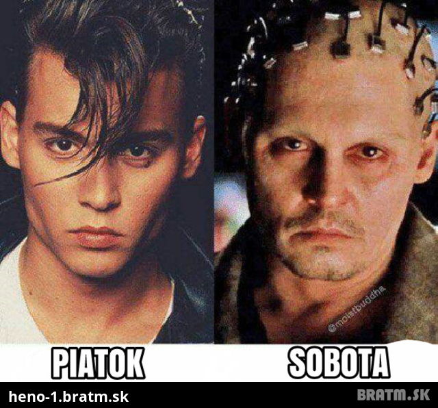 Ja v piatok a v sobotu rano :D