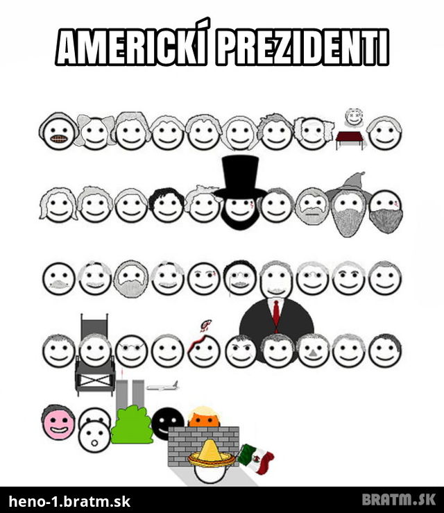 História amerických prezidentov v zábavnom obrázku :D