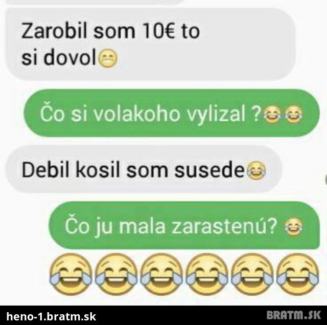 SMS komunikácia medzi chalanmi:D