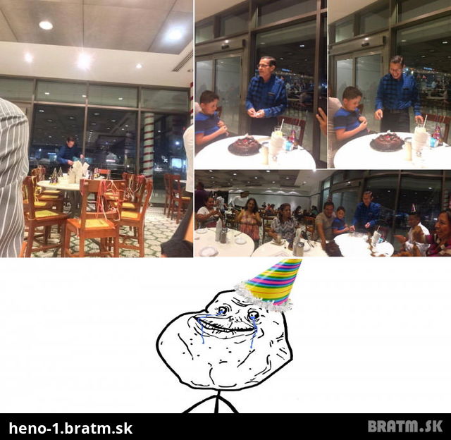 Cudzí chlapík prizval ľudí v reštaurácii aby sním oslavovali jeho narodeniny
