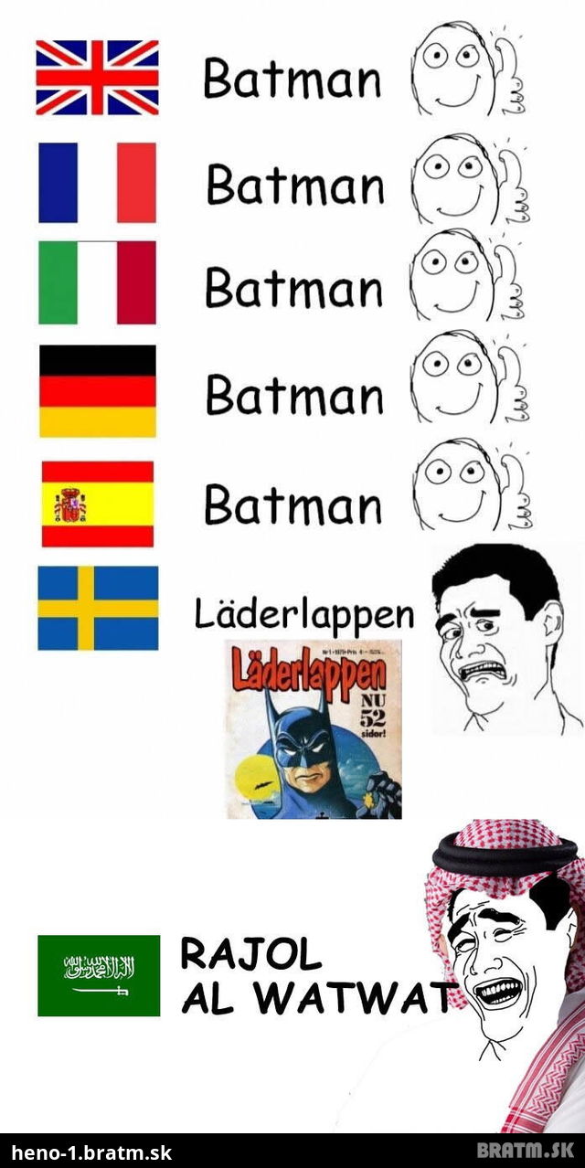 Batman v cudzom jayzkku :D