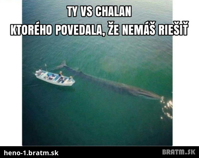 Ty VS chalan, ktorého nemáš riešiť :D