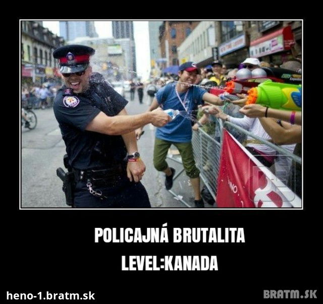 Policajna brutalita v Kanade :P