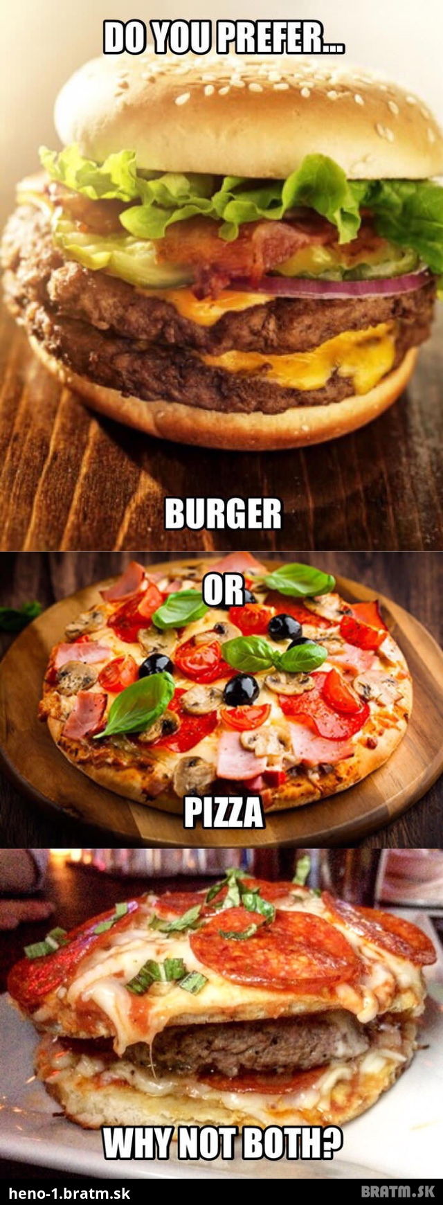 Máte radšej pizzu alebo hambáč?