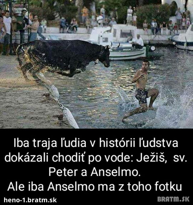 Anselmo je tretí človek, ktorý dokázal chodiť po vode