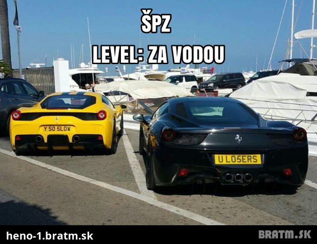 ŠPZ zbohatlikov ... pobavia aj vás :P