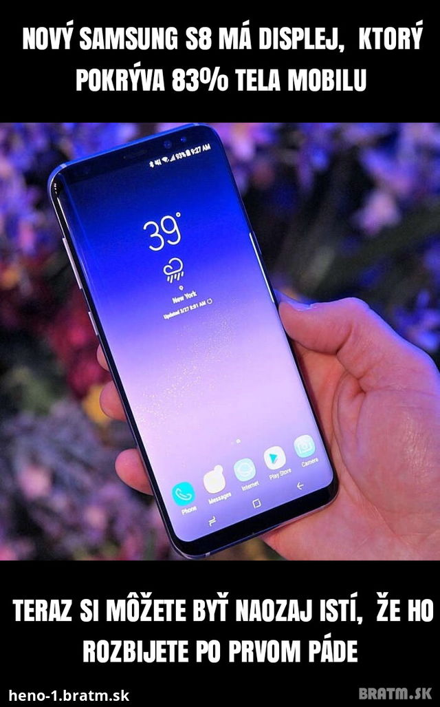 Nový Samsung S 8 a jeho nevýhoda :D