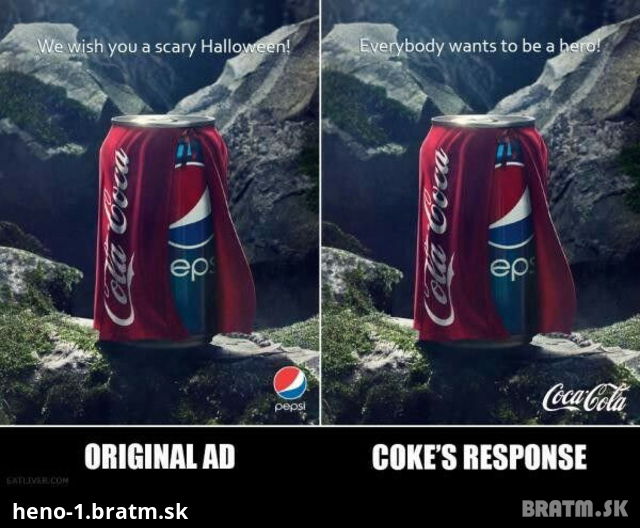 Reakcia Coca coly na PEPSI reklamu :P