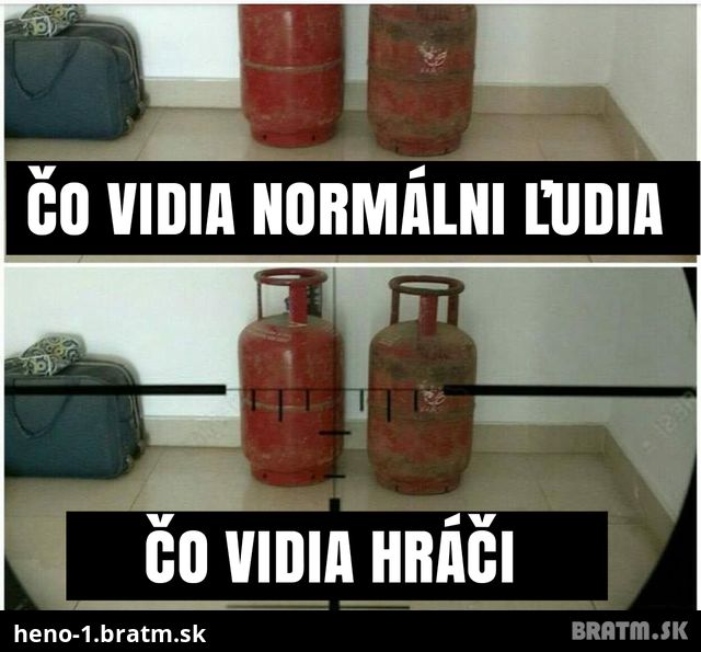 Čo vidia normálni ľudia vs čo vidia hráči :D