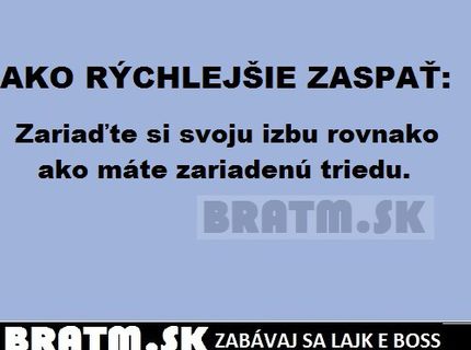 Návod na sladký spánok:D