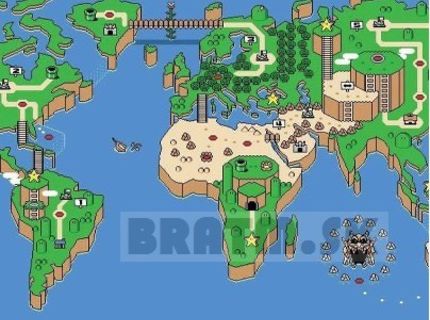 Asi takto by vyzerala mapa sveta podľa S Mario :D