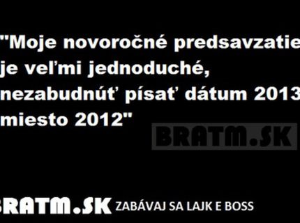 Novoročné predsavzatie.. :)