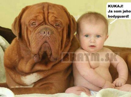 Roztomilý malý bodyguard :)