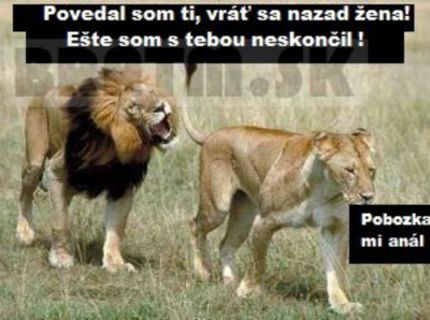 Takto to niekedy chodí medzi mužom a ženou :D
