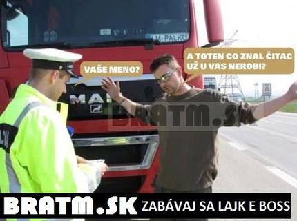 Rozhovor s policajtom môže vyzerať aj takto :D