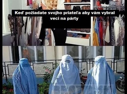 Aj vás by najradšej váš priateľ zahalil od hlavy po päty, keď idete na párty ? :D