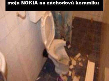 Ako to vyzerá, keď spadne moja nokia :D