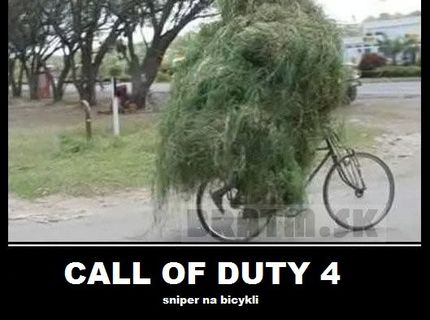 Sniper na bicykli :D