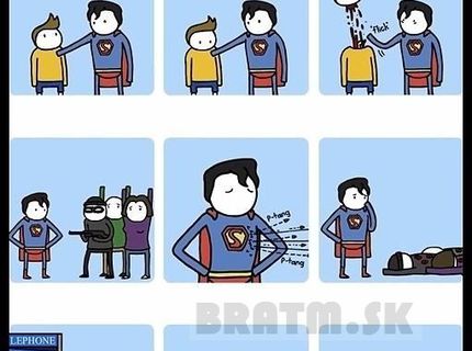 Nemotorný superman :D