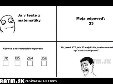 Na teste z matiky :D