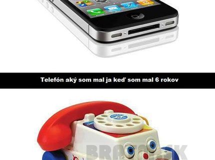 Mobil v detstve kedysi a dnes :D