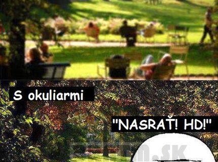 Pohľad s okuliarmi a bez nich :D