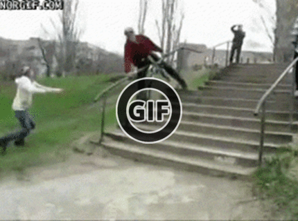 BRATM GIF: Šialená jazda na bicykli :D