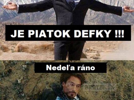 Piatok vs. nedeľa :D