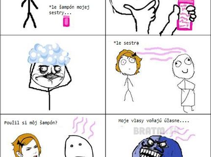 Chlapi, aj vy občas použijete ženský šampón ? :D