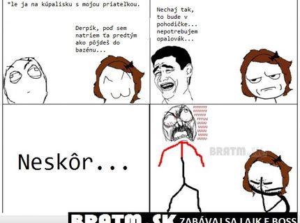 Ako väčšinou dopadnú chlapi na kúpalisku :D