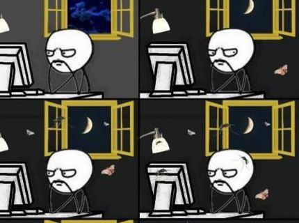 Ako to vyzerá počas letných nocí v mojej izbe :D