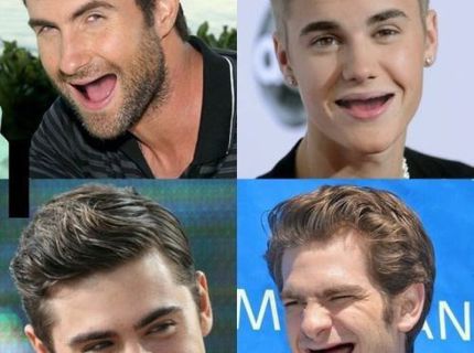 Ako by vyzerali títo fešáci bez zubov :D