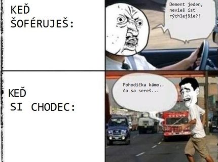 Chodec vs. šofér :D