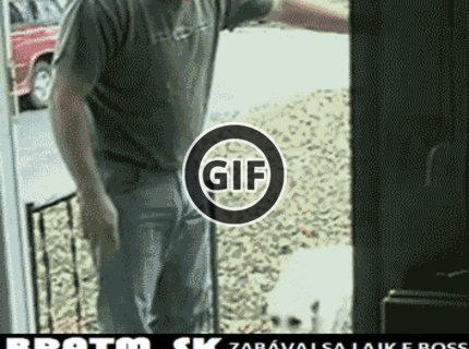 BRATM GIF: Pes čaká, kým mu niekto otvorí otvorené dvere :D :D