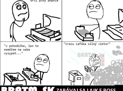 Keď sa snažím vyčistiť gril :D