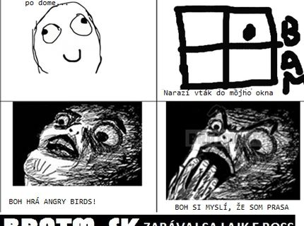Boh hrá Angry Birds :D :D