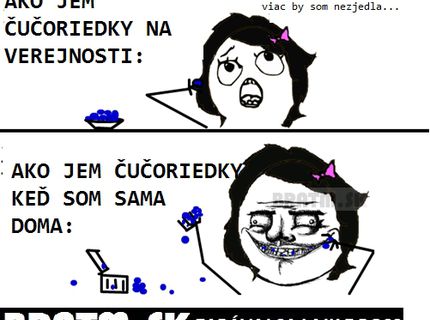Ako jem čučoriedky :D