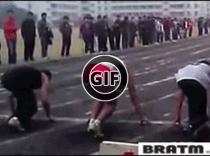 BRATM GIF: Najzábavnejší predčasný štart bežcov :D