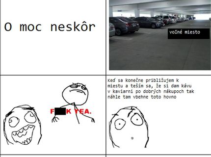 Krutá realita počas parkovania :D