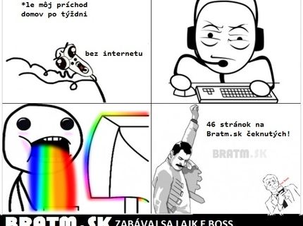 Ako vyzerá príchod domov po týždni bez internetu :D
