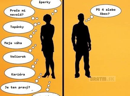 Problémy žien vs. problémy mužov :D